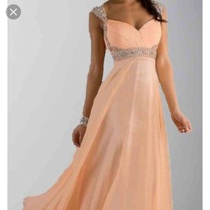 Peach prom dress